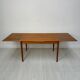 1960s Large Vintage Minimalistic Teak Extendable Dining Table