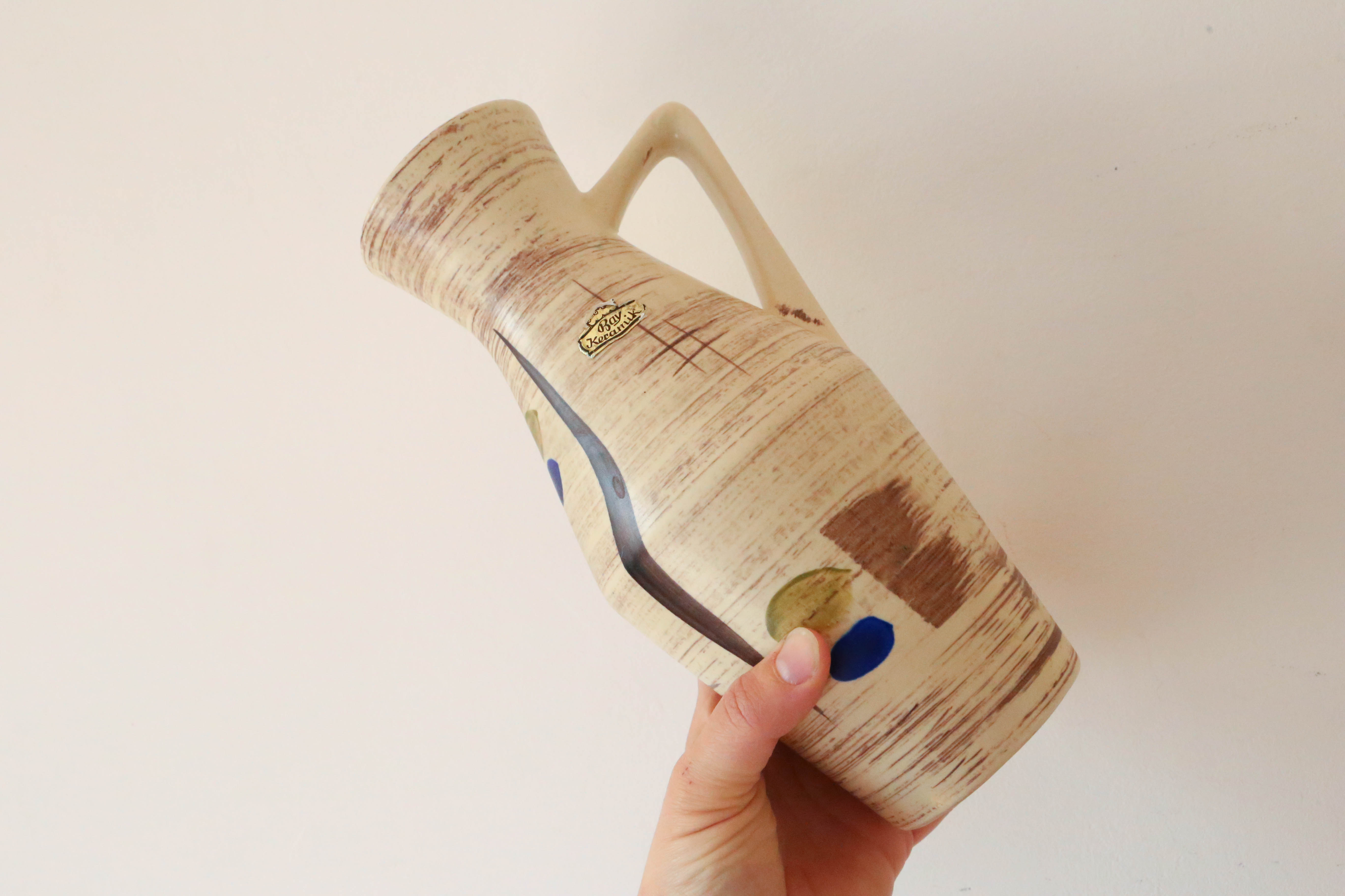German ceramic vase, Bay Keramich, west germany, 1960, vintage