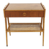 Scandinavian teak and oak bedside table, Sweden, 1960