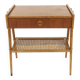 Table de chevet scandinave en teck et en chêne, Suède, 1960