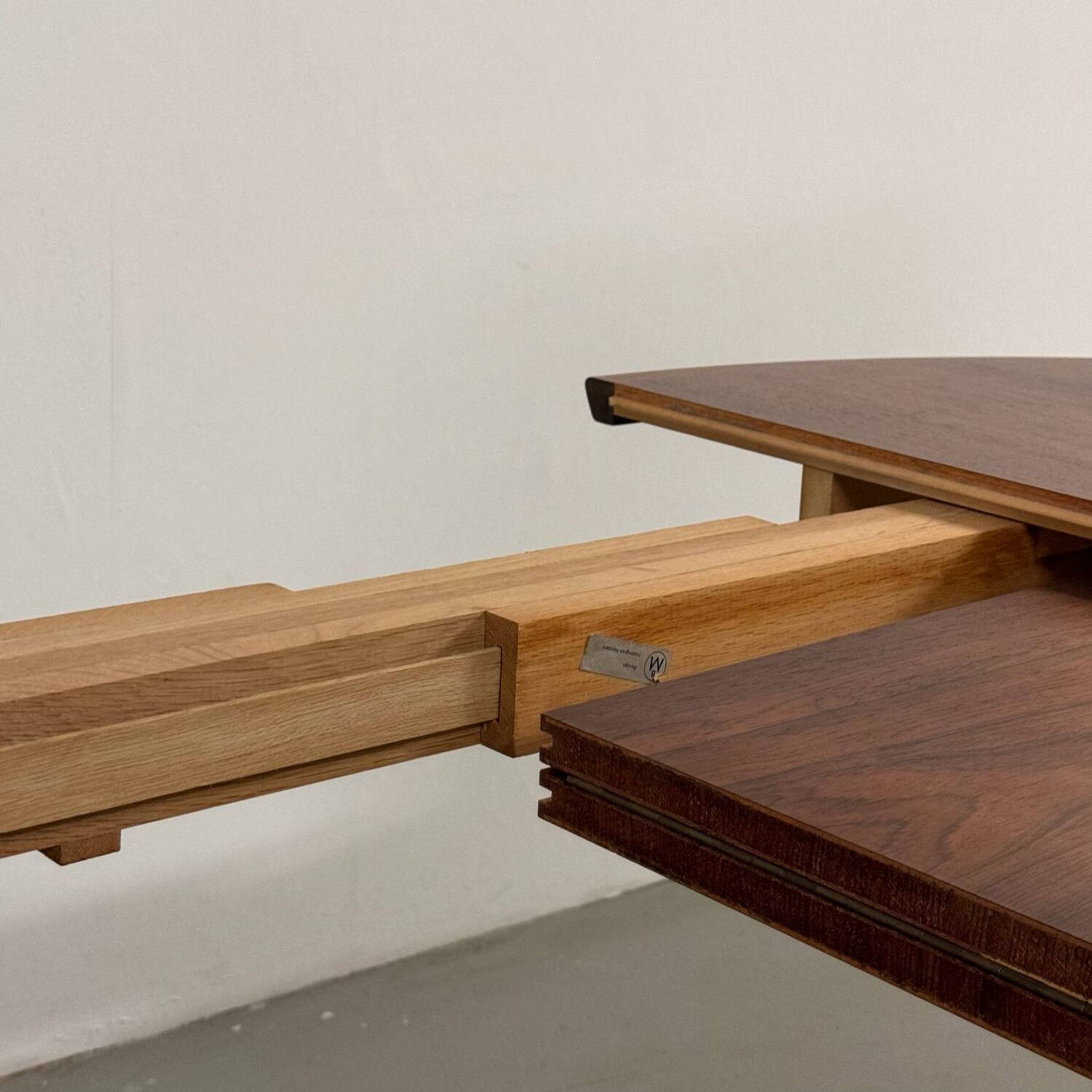 Mid-Century Round Dining Table in Palisander Henry Rosengren Hansen, Denmark 1960s