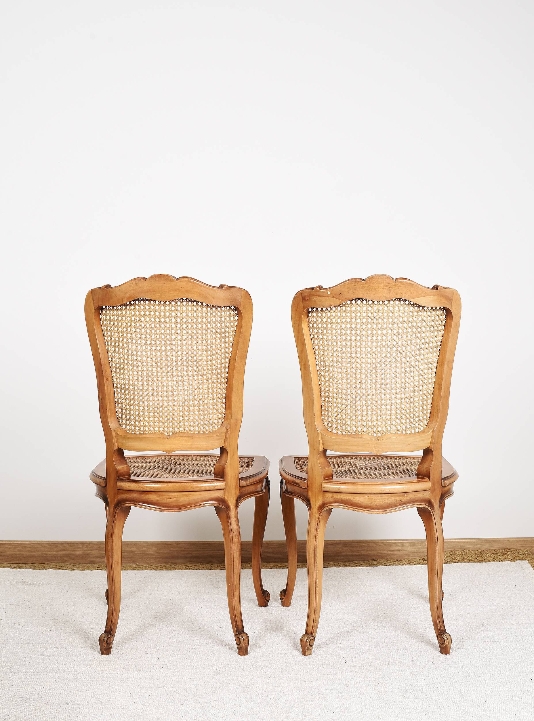 Louis xvi style cane chairs