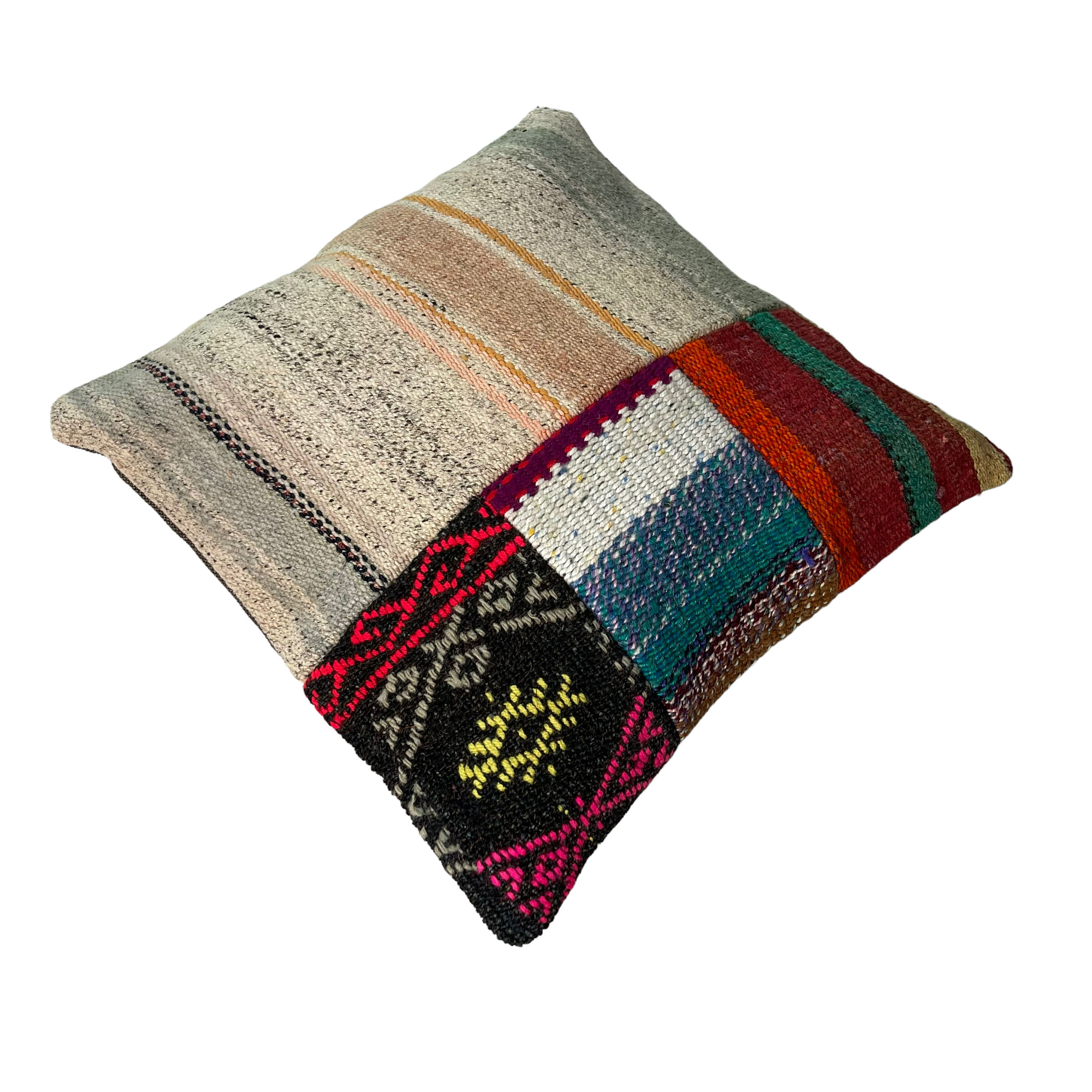 Vintage turkish kilim cushion cover 40 x 40 cm