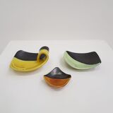Set of 3 ceramic cups "GRIGNAN", 50s/60s