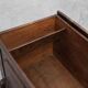 Flemish Oak Blanket Chest with panelled front and iron lock, dated 1825