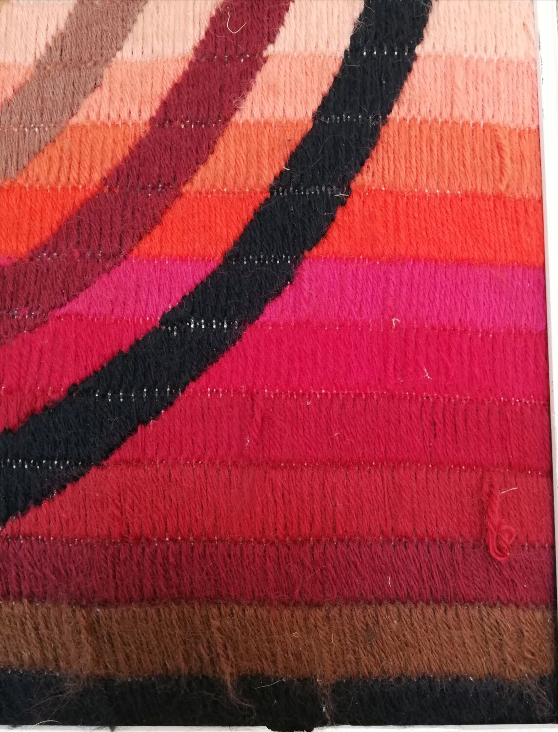 Patrice Allart geometric kinetic tapestry circa 1970