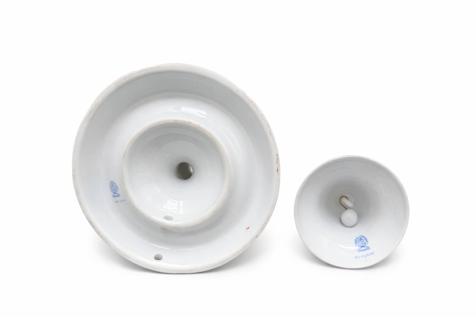 Duo en Porcelaine de Herend - Chandelier et Clochette Apponyi Orange
