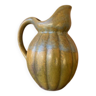 Old ceramic jug in the shape of a gourd by Louis Lourioux
