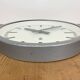 Grey Industrial East German Wall Clock from GW, 1960s