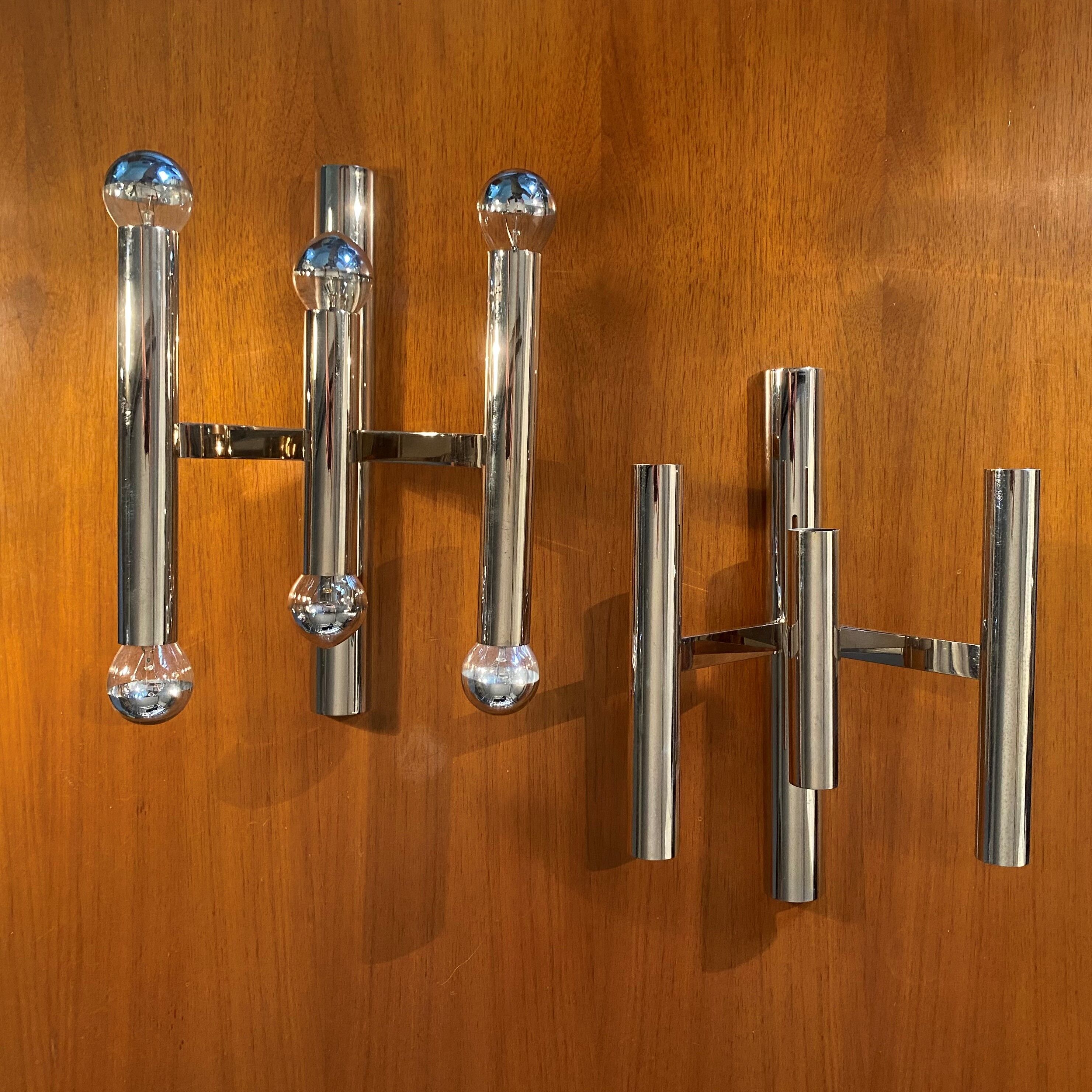 Pair of wall lamps 6 fires from Sciolari 1970