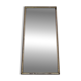 Grand miroir ancien rectangulaire à poser, cadre doré patiné – 162 x 82 cm