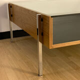 Table basse Habitat en verre et bois