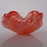 Red & Silver Murano Glass Ashtray by Barovier & Toso, Italy, 1960s