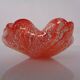Red & Silver Murano Glass Ashtray by Barovier & Toso, Italy, 1960s