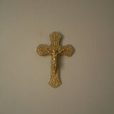 Crucifix in gold metal collection antique religious object decoration country baroque cross