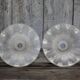 Pair of glass lampshades, glass bowl for suspension, globe for chandelier.