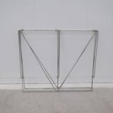 Max Sauze dining table in metal and enameled glass, 1960