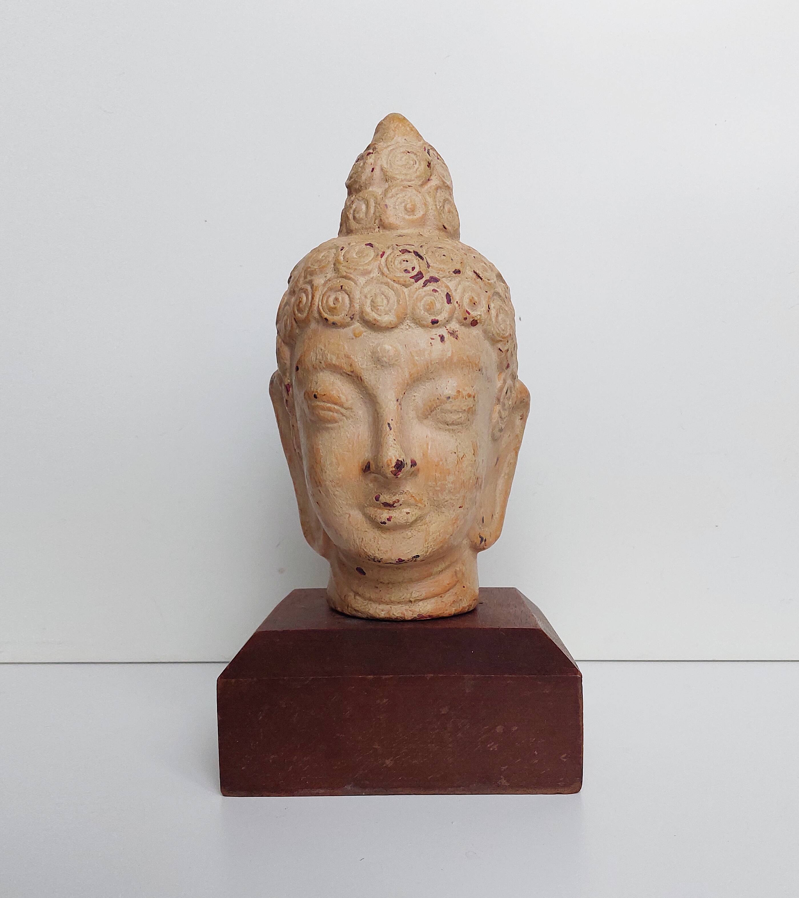 Terracotta Buddha Head