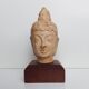 Tête de Bouddha en terre cuite