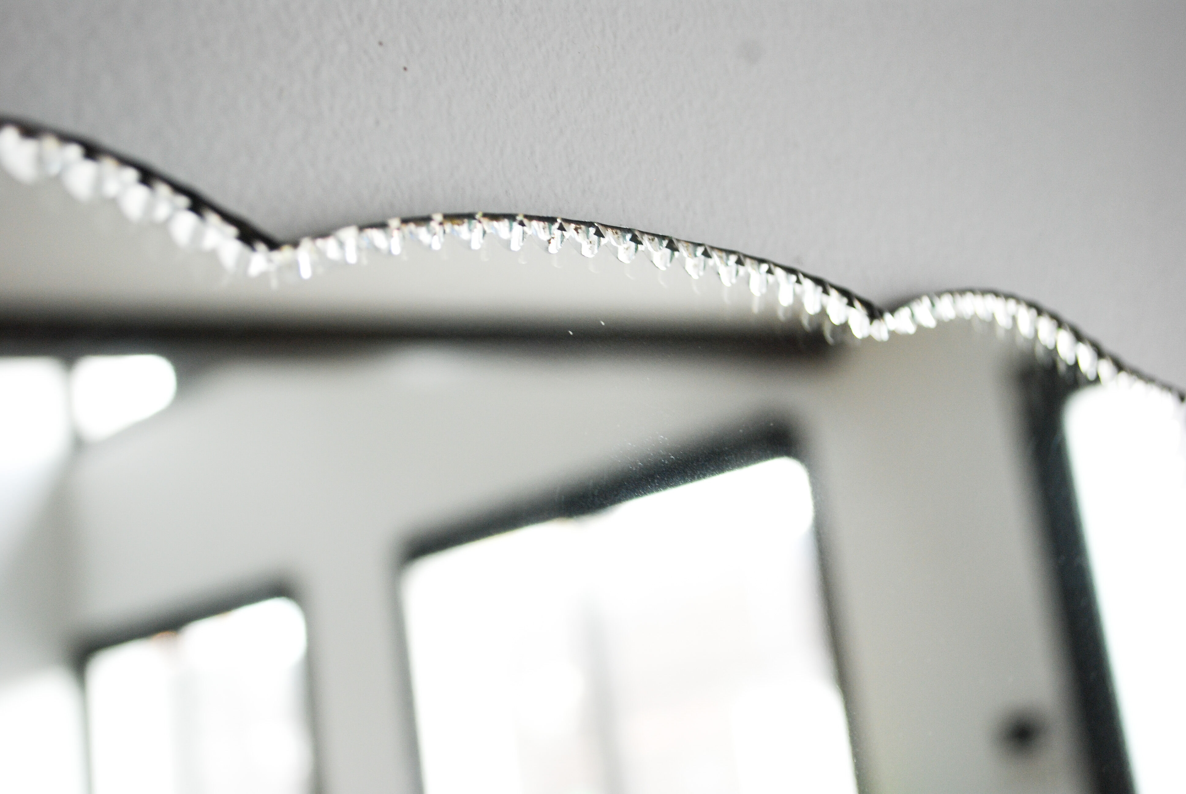 Beveled vintage mirror, 30x149cm