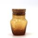 Amber bubble glass bonbonnière in the Biot style, 1970s.