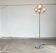 Chrome and glass floor lamp in mid-century German space style by Hustadt Leuchten, 1960s.