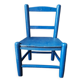 Chaise enfant bois peint