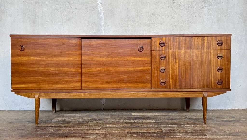 Petite enfilade vintage en teck 200 cm