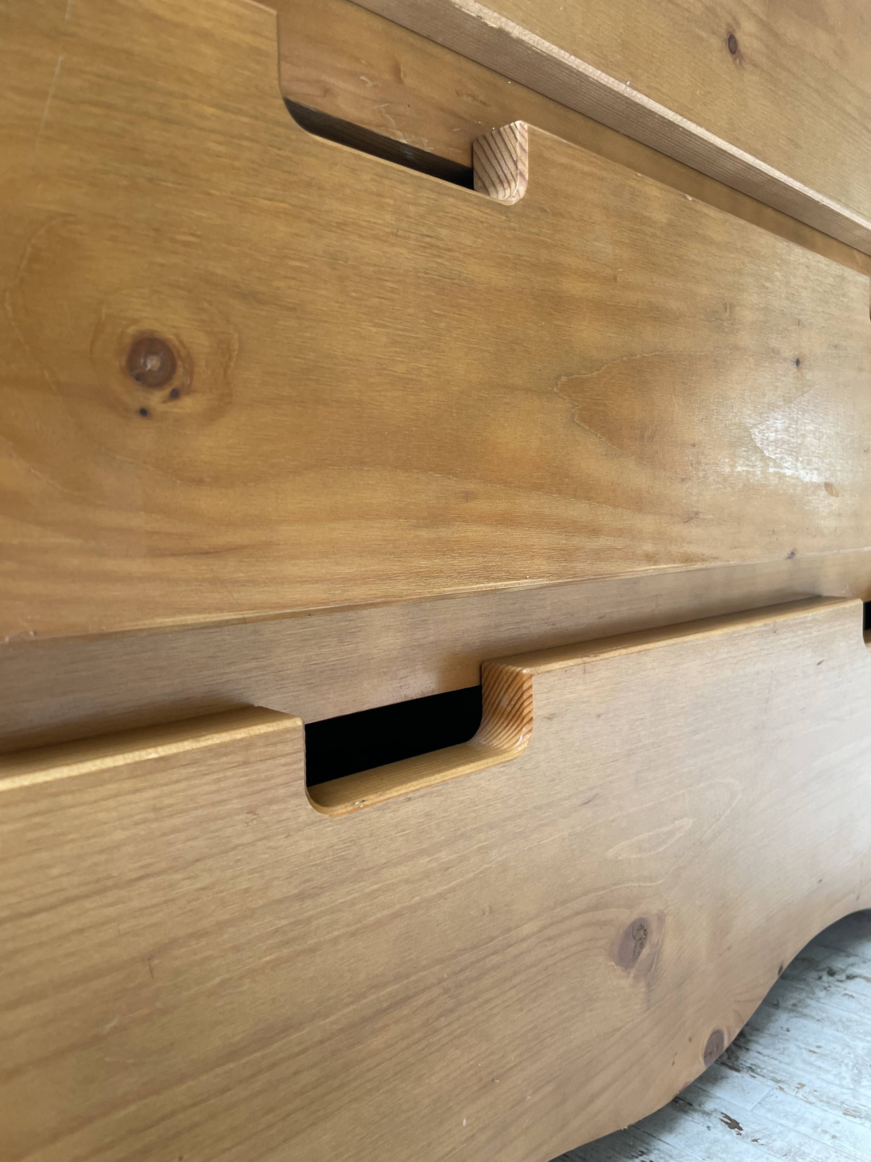 80s pine chest of drawers, mountain furniture
