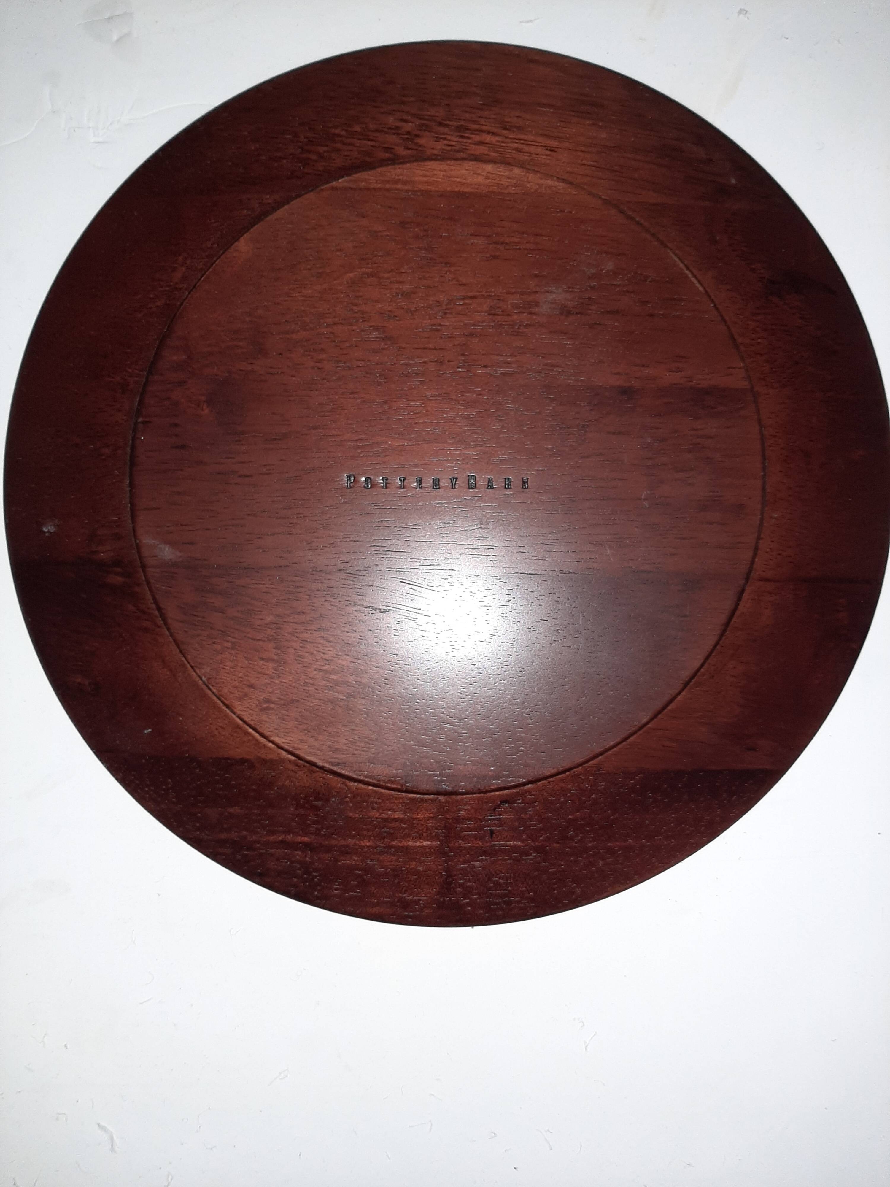 4 vintage wooden presentation dishes/plates