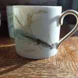 4 Limoges porcelain espresso cups by Fabrique Royale Limoges