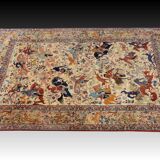 Tapis d'orient Iran Ispahan en laine et soie