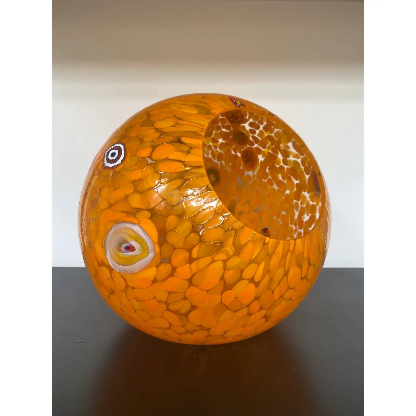 Italian Artistic Murano Glass Vase Multicolored With "Murrine" by SimoEng