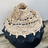 Clay pot and raffia