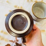 Duo de tasses grès vintage « Toi & Moi »
