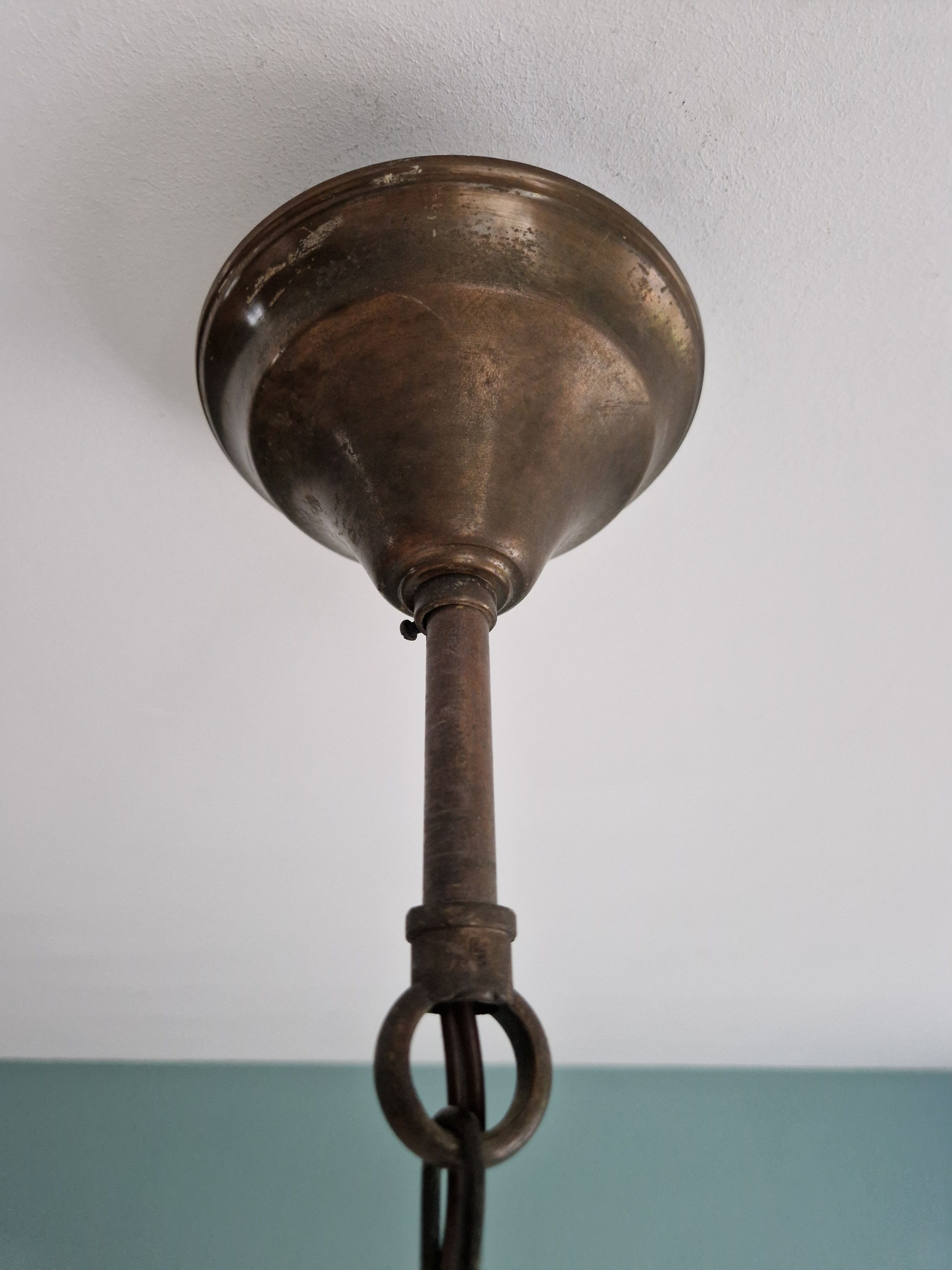 Crystal pendant lamp, Val Saint-Lambert, early twentieth century