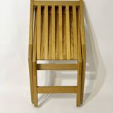 Vintage design solid wood scissor chairs from the 1970s