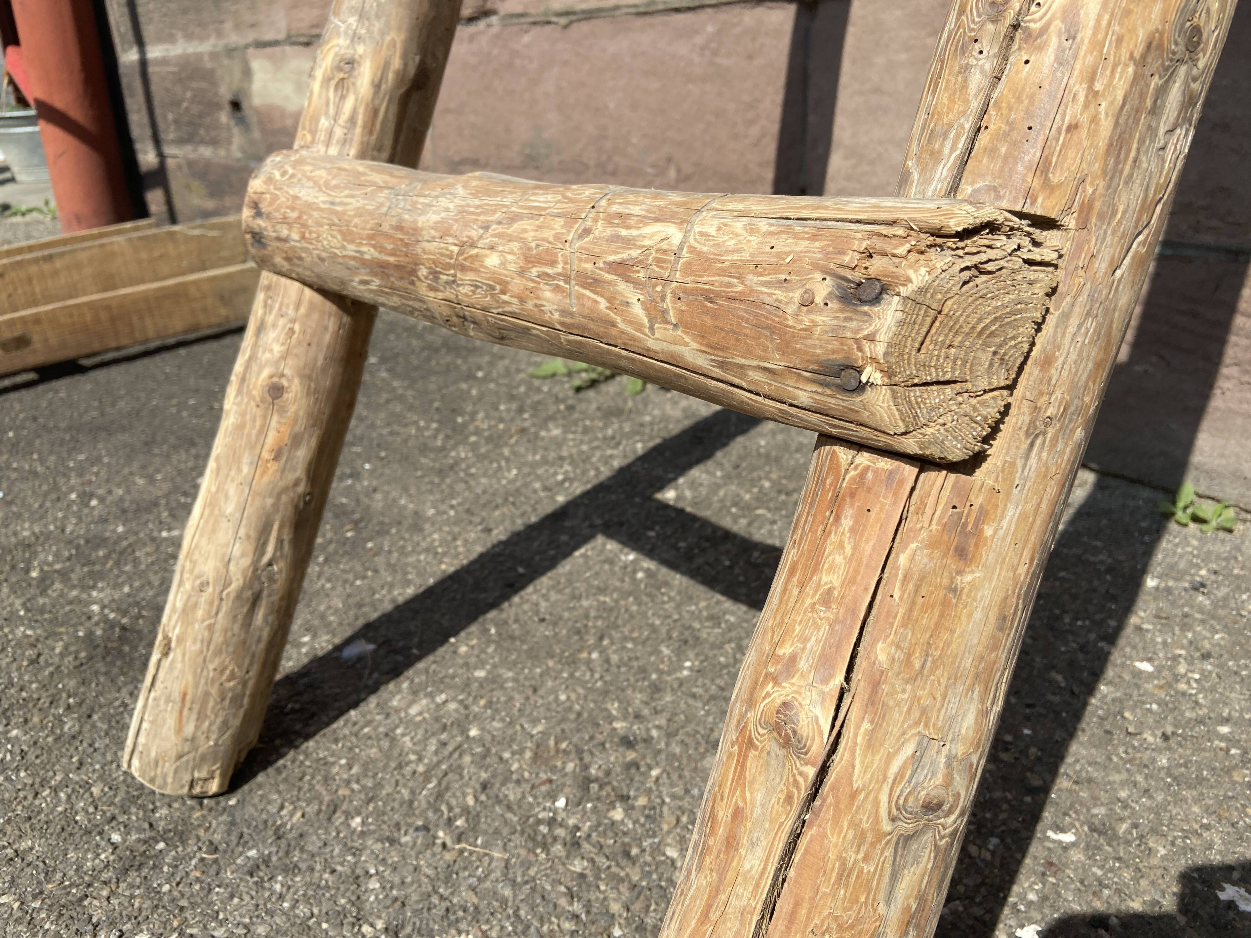 Vintage 1900s towel rack ladder