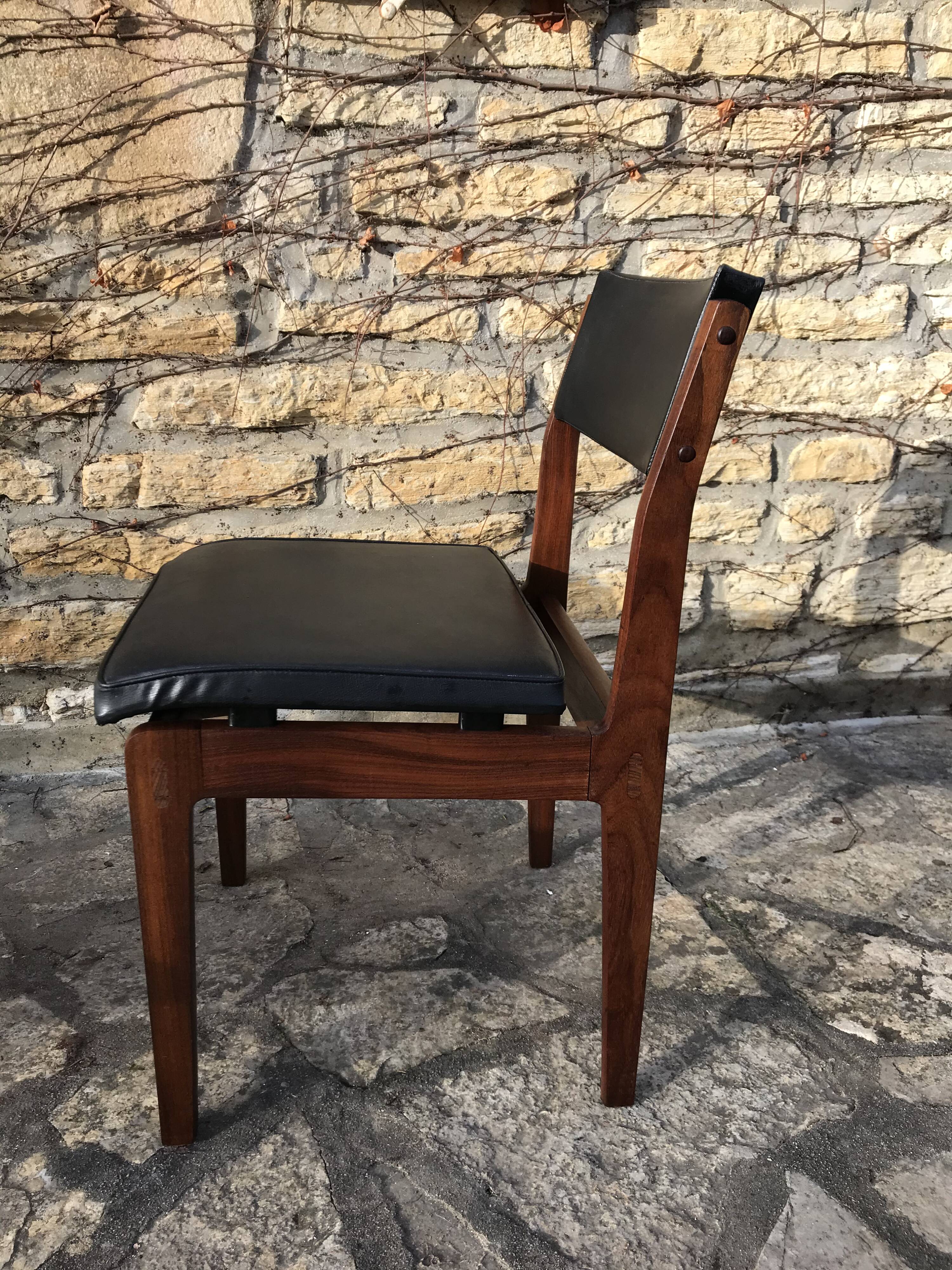 Wooden chair and skai