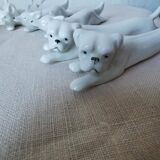 Set of 11 Art Deco zoomorphic knife holders
