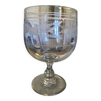 Large crystal bridal glass 19th century