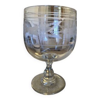 Grand verre de la mariée en cristal 19 ème siècle