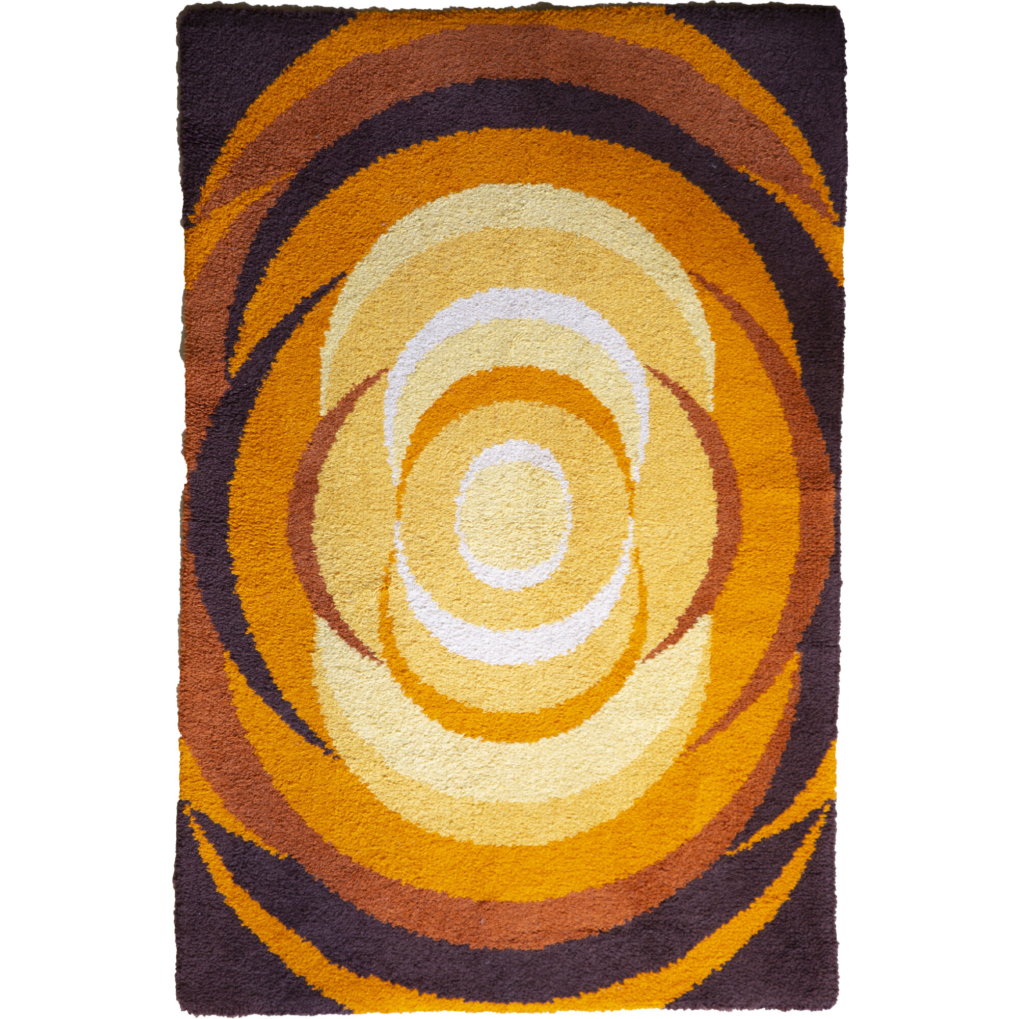 Space age carpet orange circles, 1970s
