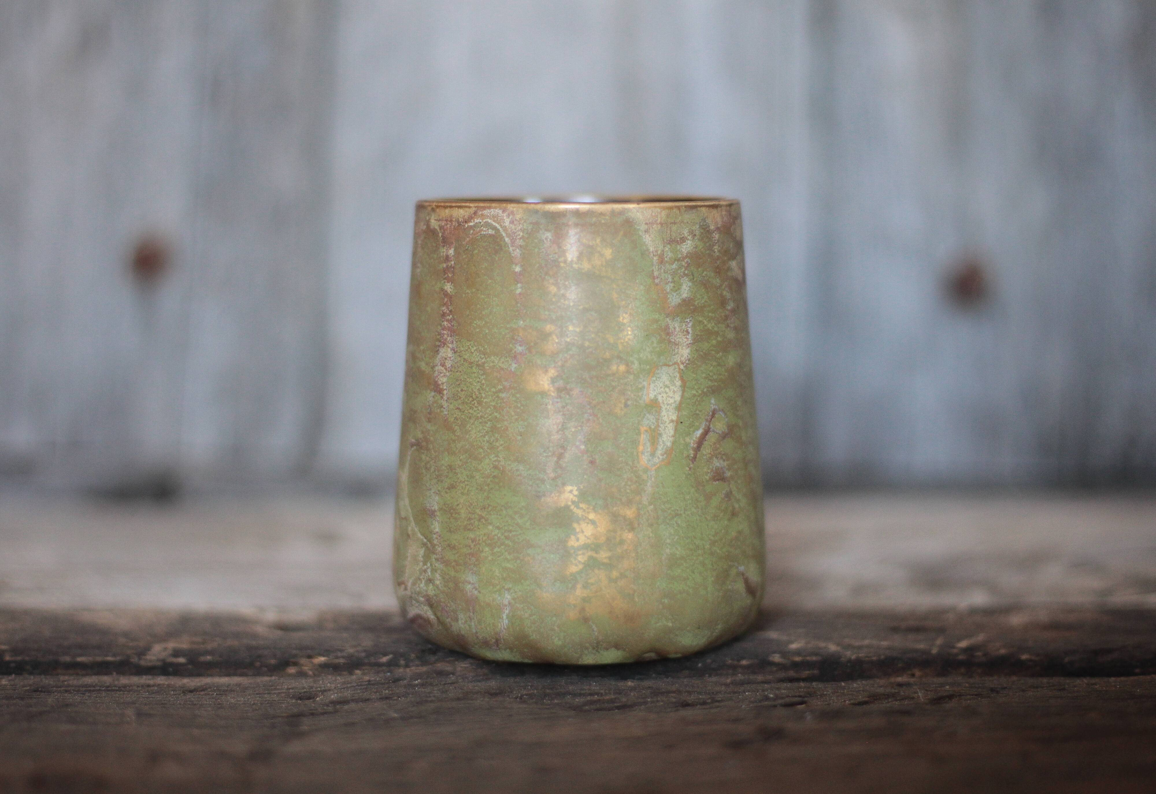 Vase from Yvelines in stoneware with enamel decoration featuring tree-like drips, 1900.