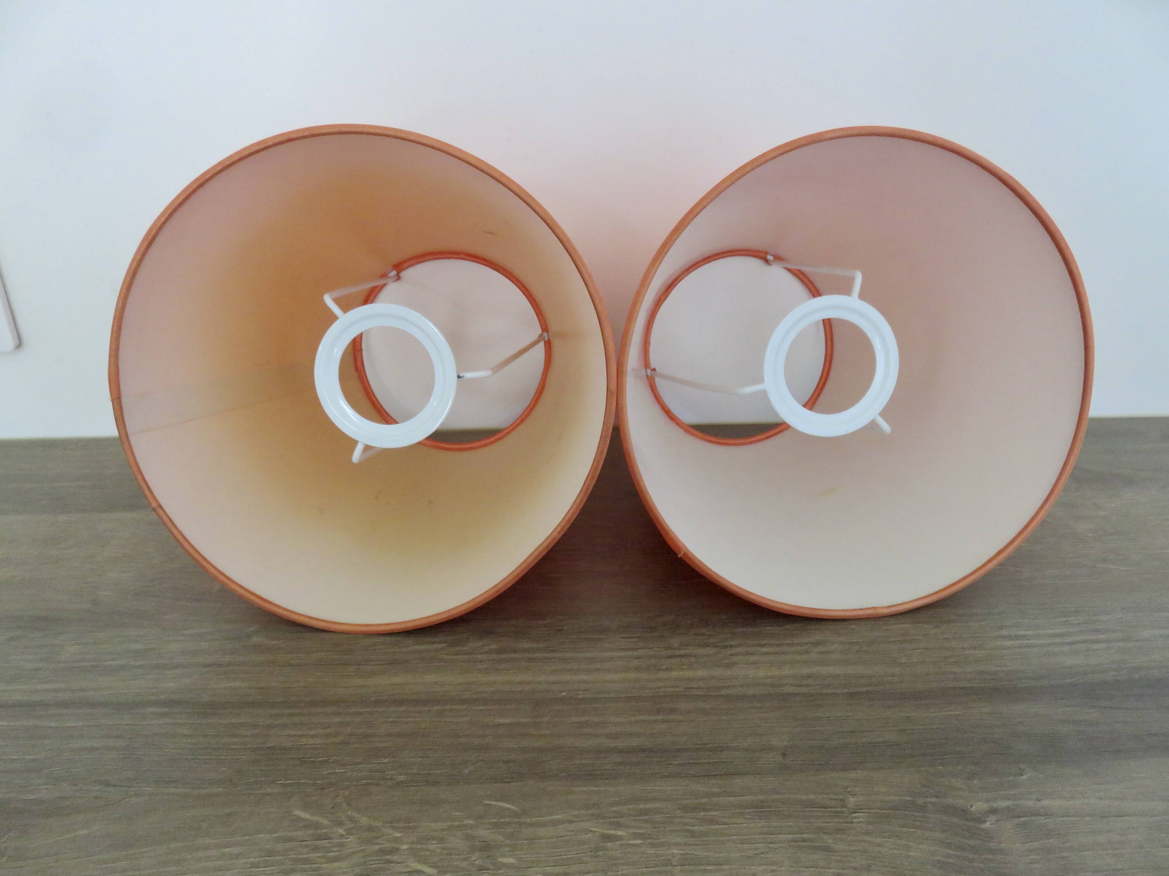 Pair of ceramic bedside lamps, 70s 80s design, vintage.