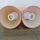 Pair of ceramic bedside lamps, 70s 80s design, vintage.