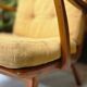 Pair of vintage Scandinavian armchairs 1960 curved beech