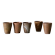 5 flower pots in ceramic