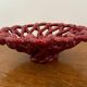 Antique fruit basket in woven ceramic Vallauris