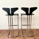 Modern Black and Chromed Barstools from Casamania, Set of 2